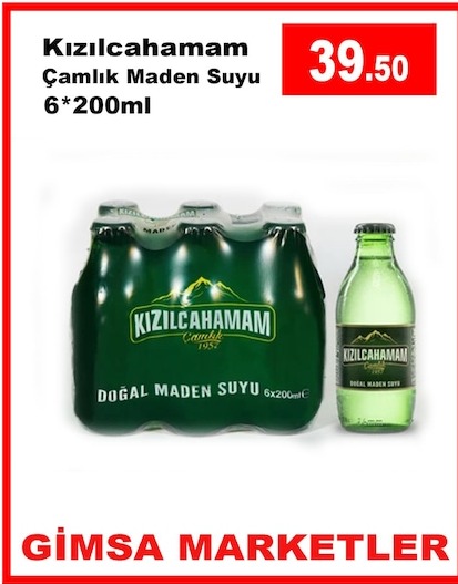Kızılcahamam Çamlık Maden Suyu 6*200Ml