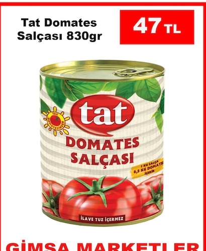 Tat Domates Salçası 830Gr