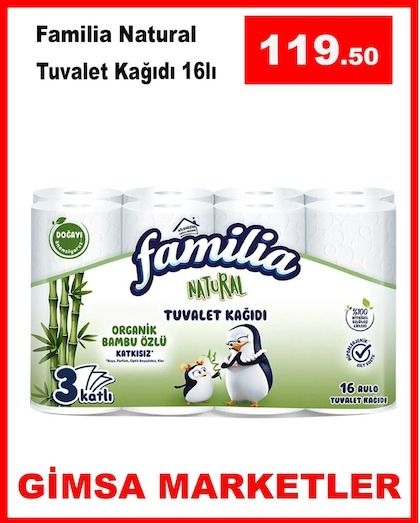 Familia Natural Tuvalet Kağıdı 16Lı