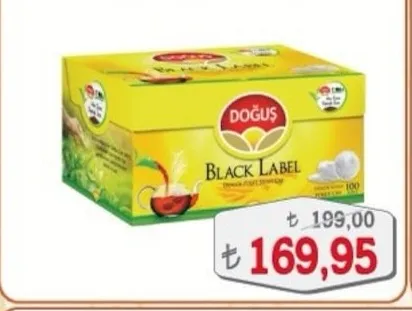 Doğuş Black Label Demlik Poşet Çay 100 Adet