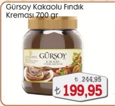 Gürsoy Kakaolu Fındık Kreması 700 Gr