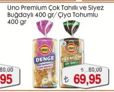 Uno Premium Çok Tahıllı Ve Siyez Buğdaylı 400 Gr Çiya Tohumlu