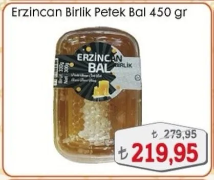 Erzincan Birlik Petek Bal 450 Gr
