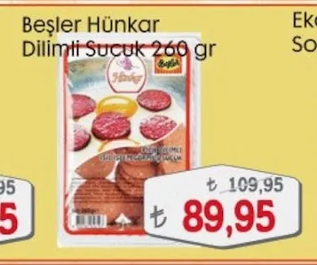 Beşler Hünkar Dilimli Sucuk 260 Gr