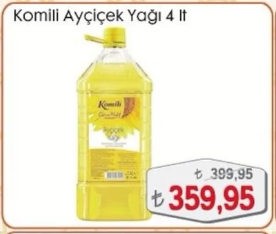 Komili Ayçiçek Yağı 4 Lt