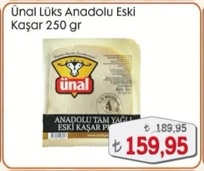 Ünal Lüks Anadolu Eski Kaşar 250 Gr