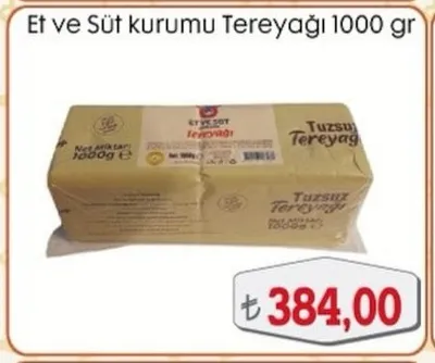 Et Ve Süt Kurumu Tereyağı 1000 Gr