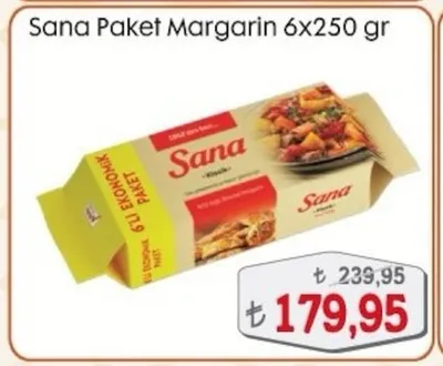 Sana Paket Margarin 6X250 Gr