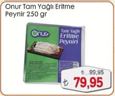 Onur Tam Yağlı Eritme Peynir 250 Gr