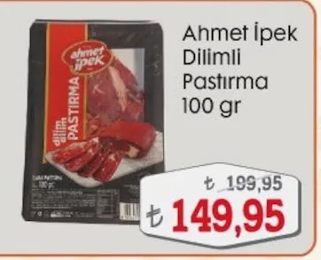 Ahmet İpek Dilimli Pastırma 100 Gr