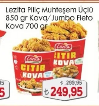 Lezita Piliç Muhteşem Üçlü 850 Gr Kova/ Jumbo Fleto Kova 700 Gr