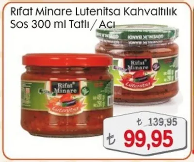 Rifat Minare Lutenitsa Kahvaltılık Sos 300 Ml Tatlı/ Acı