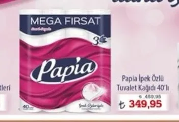 Papia İpek Özlü Tuvalet Kağıdı 40'Lı