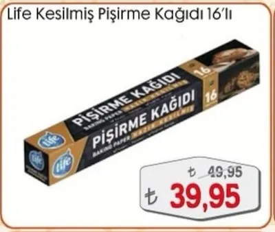 Life Kesilmiş Pişirme Kağıdı 16'Lı