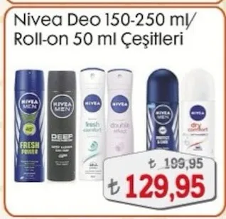 Nivea Deo 150-250 Ml/ Roll-On 50 Ml Çeşitleri