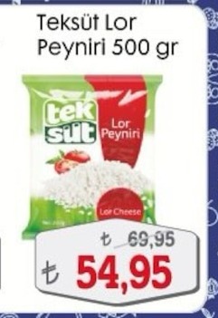 Teksüt Lor Peyniri 500 Gr