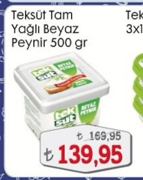 Teksüt Tam Yağlı Beyaz Peynir 500 Gr