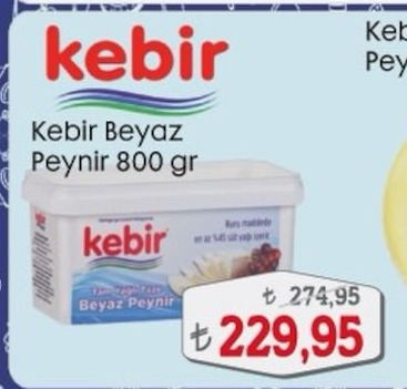 Kebir Beyaz Peynir 800 Gr