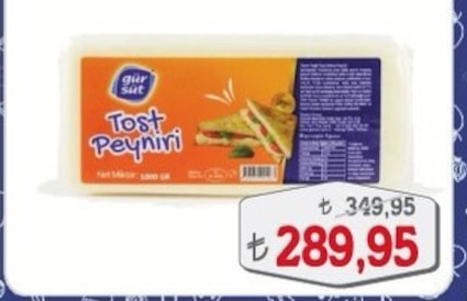 Gür Süt Tost Peyniri 1000 Gr