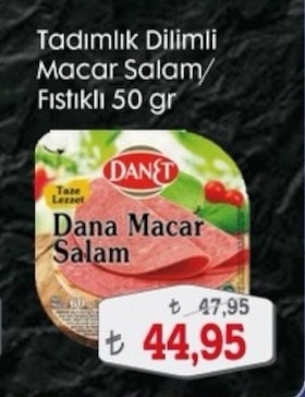 Tadımlık Dilimli Macar Salam/ Fıstıklı 50 Gr