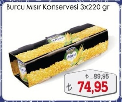 Burcu Mısır Konservesi 3X220 Gr