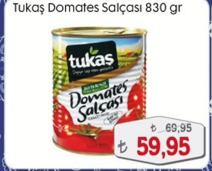 Tukaş Domates Salçası 830 Gr