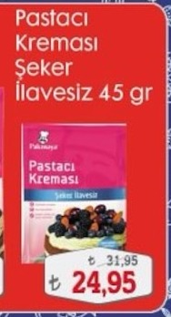 Pastacı Kreması Şeker İlavesiz 45 Gr
