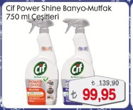 Cif Power Shine Banyo-Mutfak 750 Ml Çeşitleri
