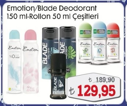 Emotion/Blade Deodorant 150Ml-Rollon 50Ml Çeşitleri