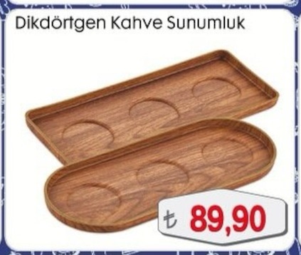 Dikdörtgen Kahve Sunumluk