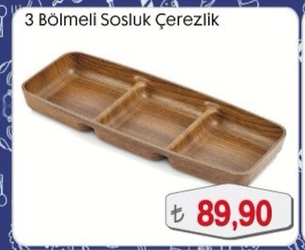 3 Bölmeli Sosluk Çerezlik