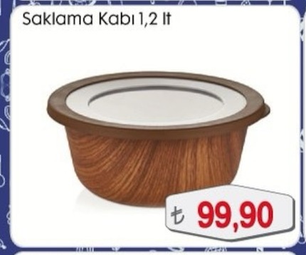 Saklama Kabı 1,2 Lt