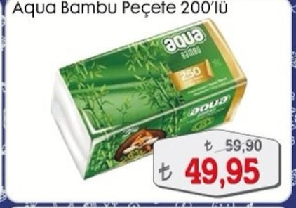 Aqua Bambu Peçete 200'Lü
