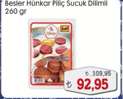 Besler Hünkar Piliç Sucuk Dilimli 260 Gr