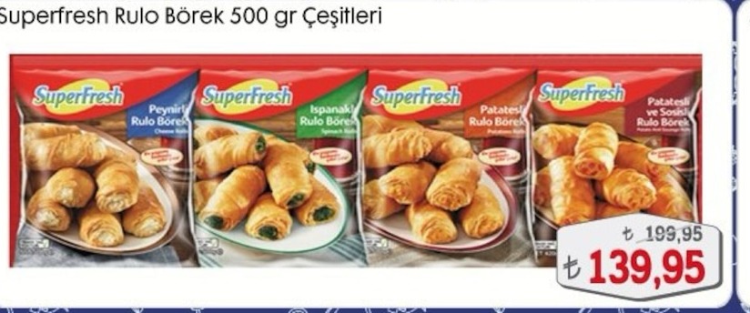 Superfresh Rulo Börek 500 Gr Çeşitleri