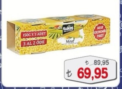 Tukaş Mısır 150 G X 3 Adet