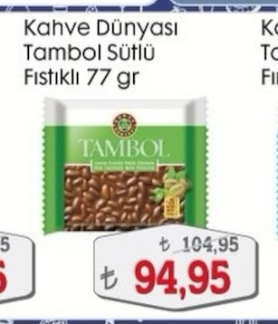 Kahve Dünyası Tambol Sütlü Fıstıklı 77 Gr
