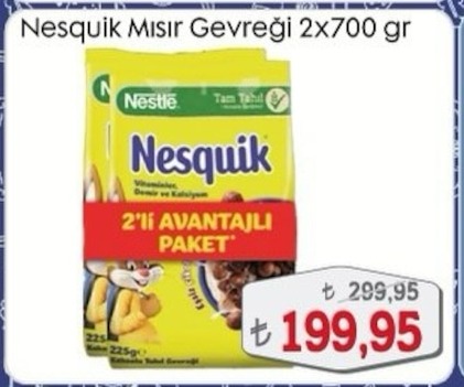 Nesquik Mısır Gevreği 2X700 Gr