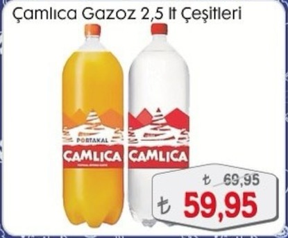 Çamlıca Gazoz 2,5 Lt Çeşitleri