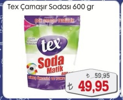 Tex Çamaşır Sodası 600 Gr