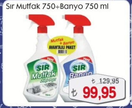 Sır Mutfak 750+Banyo 750 Ml