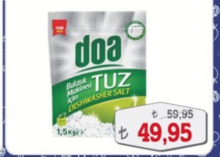 Doa Bulaşık Makinesi Tuzu 1.5Kg