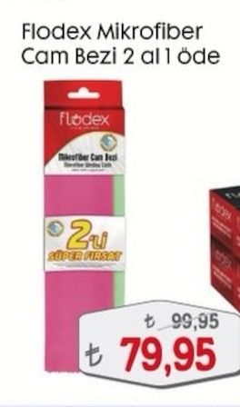 Flodex Mikrofiber Cam Bezi 2 Al 1 Öde