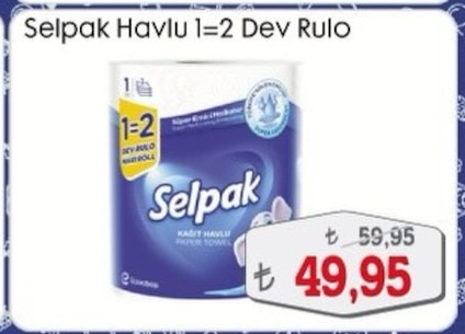 Selpak Havlu 1=2 Dev Rulo