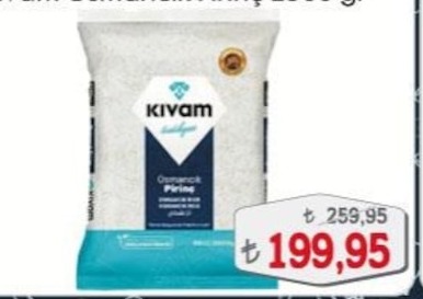 Kıvam Osmancık Pirinç 2500 G