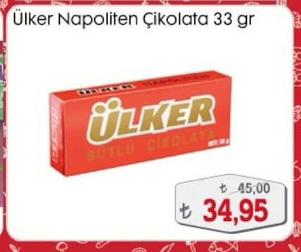 Ülker Napoliten Çikolata 33Gr