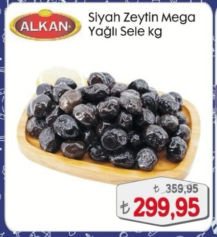 Alkan Siyah Zeytin Mega Yağlı Sele Kg