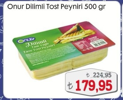 Onur Dilimli Tost Peyniri 500 Gr