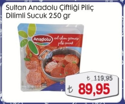 Anadolu Dilimli Sucuk 250G