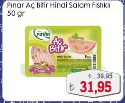 Pınar Aç Bitir Hindi Salam Fıstıklı 50G